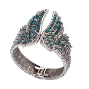 Rhinestone Angel Wing Cuff Bracelet